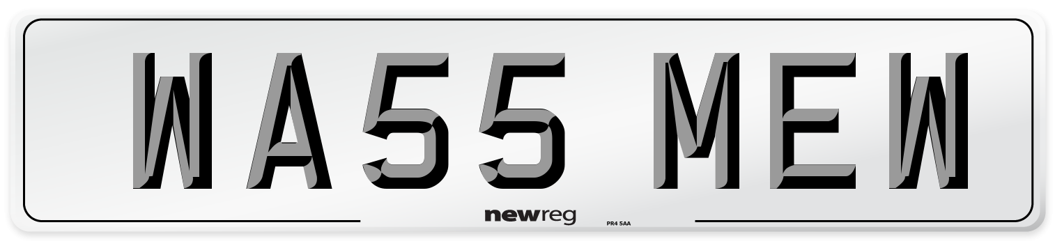 WA55 MEW Number Plate from New Reg